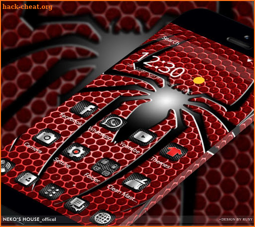 Red Metal Spider Theme screenshot