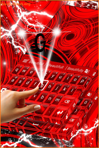 Red Neon Color Keyboard screenshot