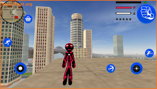 Red Neon Iron Stickman Rope Hero Gangstar Mafia screenshot