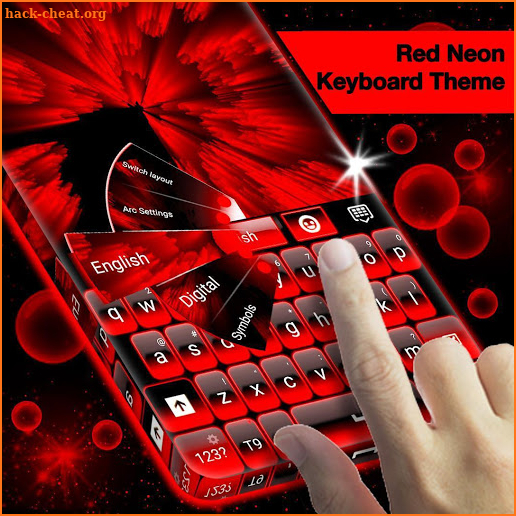 Red Neon Keyboard Theme screenshot