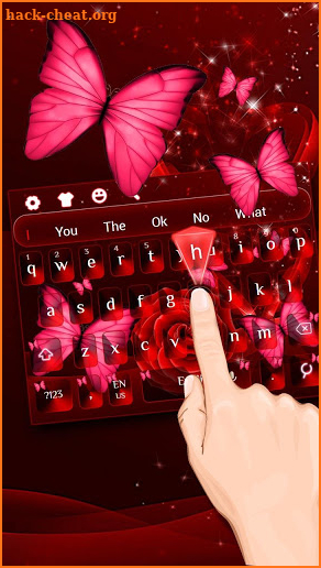 Red Rose Butterfly Keyboard screenshot