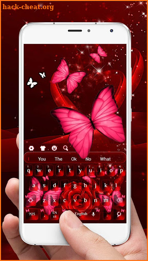 Red Rose Butterfly Keyboard screenshot