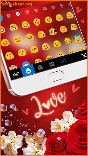 Red Rose Floral Keyboard Theme screenshot