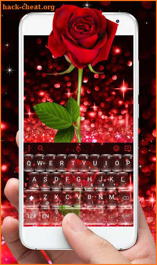 Red Rose Flower Keyboard Theme screenshot