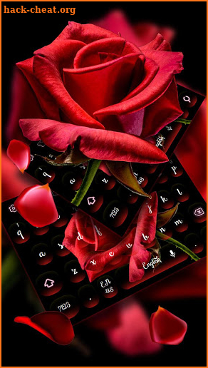 Red Rose Flower Romantic Keyboard screenshot