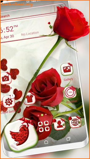 Red Rose Launcher Theme screenshot