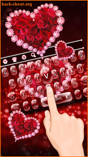 Red Rose Love Diamond Keyboard screenshot