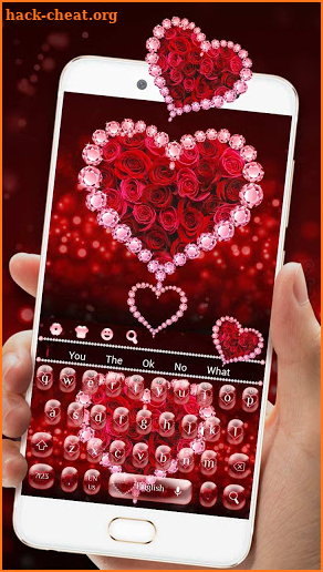 Red Rose Love Diamond Keyboard screenshot