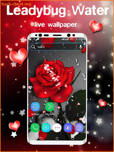 Red Rose Particle LiveWallpaper screenshot