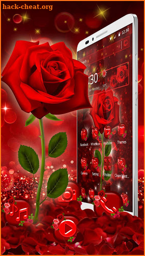 Red Rose Petals Theme screenshot