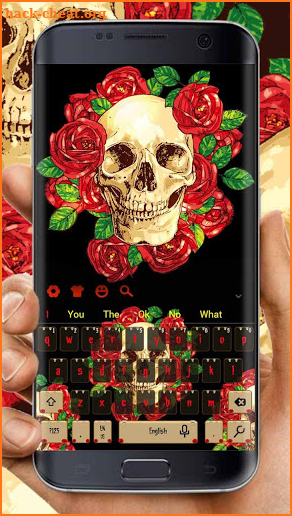 Red Rose Skull Keyboard screenshot