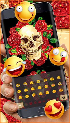 Red Rose Skull Keyboard screenshot