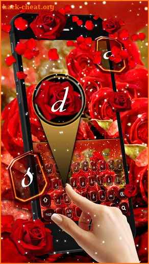 Red Rose Valentine Love Keyboard Theme screenshot