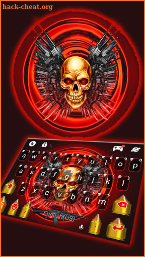 Red Skull Guns Keyboard Theme screenshot