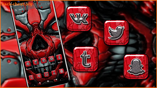 Red Skull Launcher Theme screenshot