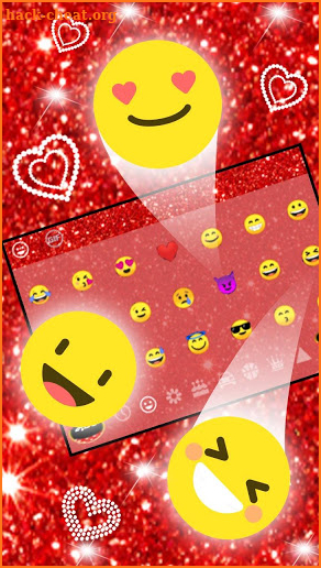 Red Sparkling Bowknot keyboard💖 screenshot