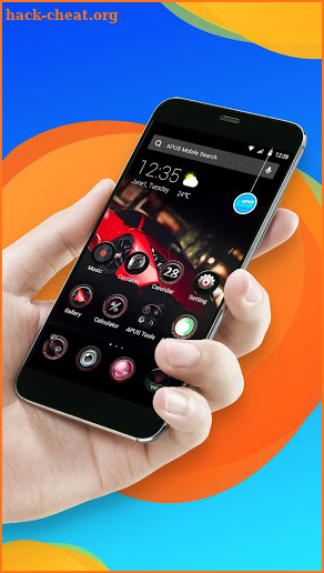 Red Speed car-APUS Launcher theme screenshot