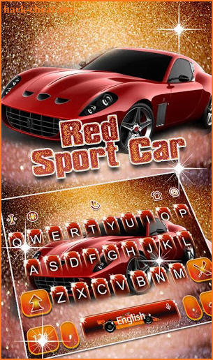 Red Sports Car Keyboard Theme screenshot