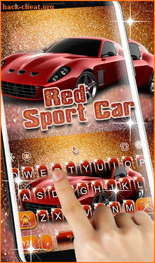 Red Sports Car Keyboard Theme screenshot