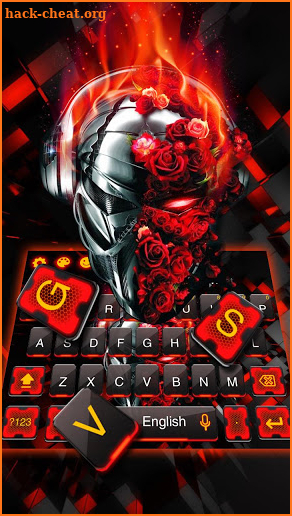 Red Tech Metallic Skull keyboard screenshot