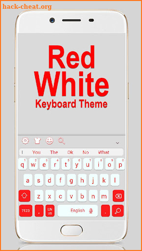 Red White Keyboard Theme screenshot