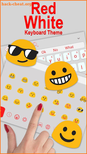Red White Keyboard Theme screenshot