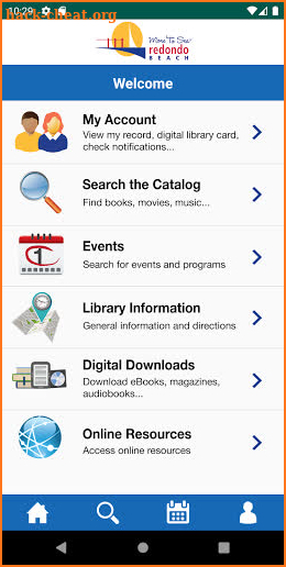 Redondo Beach Public Library screenshot