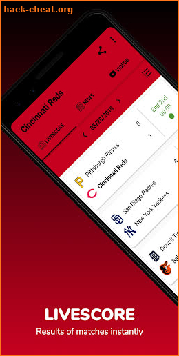 Reds Baseball: Livescore & News screenshot