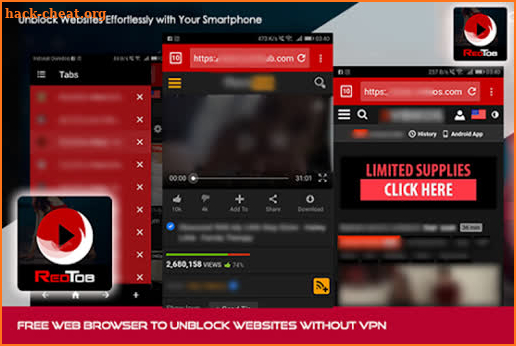 RedTob Browser - Free Unblock Websites Without VPN screenshot