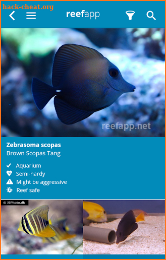 Reef App - Encyclopedia screenshot