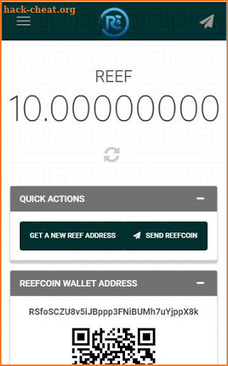 Reefcoin Wallet screenshot