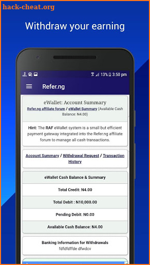 Refer, comment, read news and earn forum screenshot