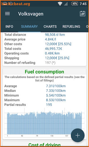 Refuel Calc screenshot