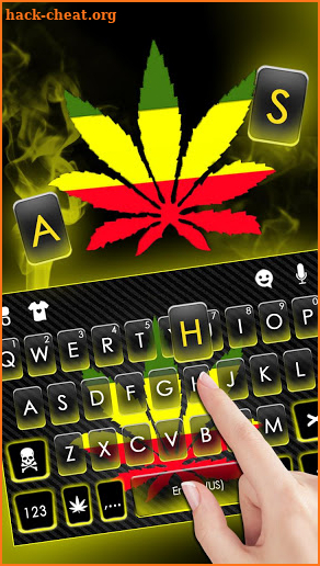 Reggae Style Leaf Keyboard Theme screenshot