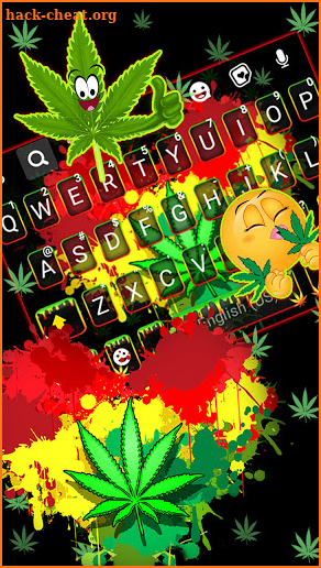 Reggae Weed Keyboard Background screenshot