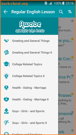 Regular English Lessons - Awabe screenshot