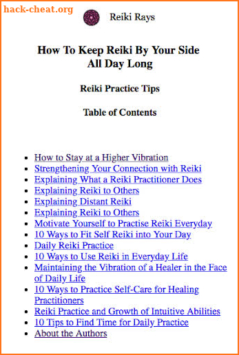 Reiki Wisdom Library PRO screenshot