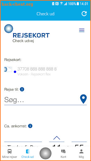 Rejsepartner til Rejsekort screenshot