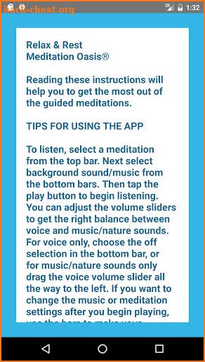 Relax and Rest Meditations screenshot