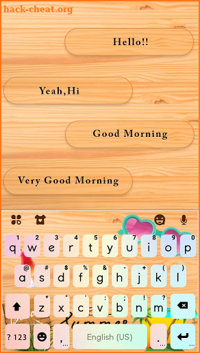 Relaxing Summer Holiday Keyboard Theme screenshot