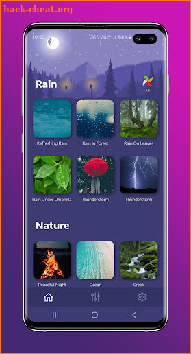 Relax.me - Rain Sounds, Sleep, Relax & Meditation screenshot