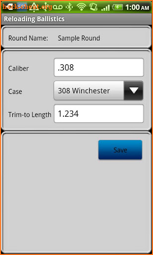 Reloading Ballistics screenshot