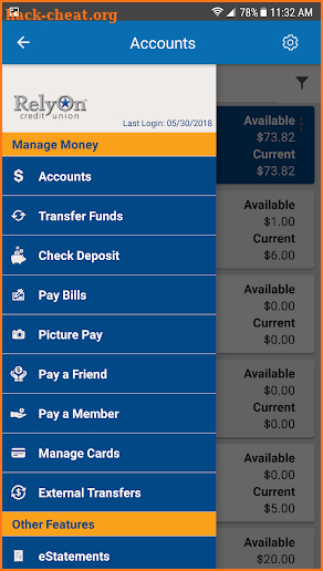 RelyOn Credit Union screenshot