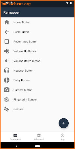 Remap buttons and gestures screenshot