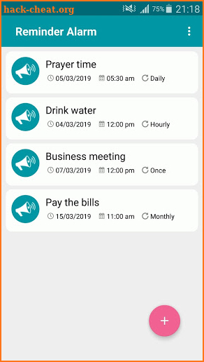 Reminder Alarm screenshot