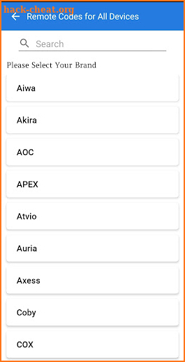 Remote Codes for All Devices screenshot