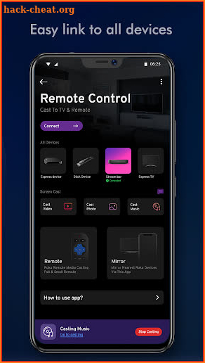 Remote Control & TV Casting Supported for Roku screenshot