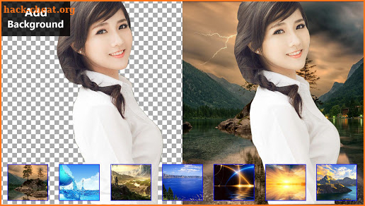 Remove background & change background screenshot