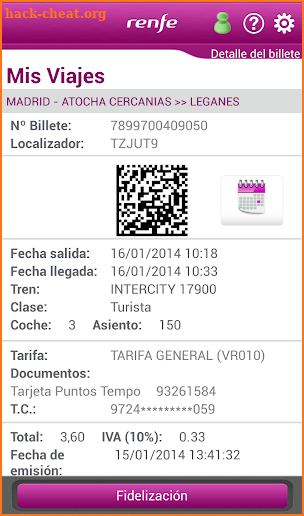 RenfeTicket screenshot