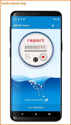 REPORT Water. Meters data screenshot